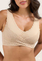 🔥last day 30% off - comfy corset bra front cross side buckle lace bras