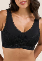 🔥last day 30% off - comfy corset bra front cross side buckle lace bras