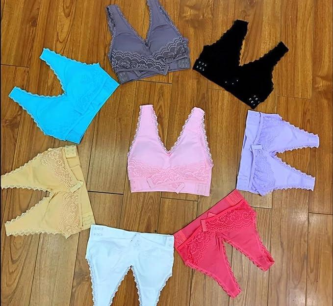 🔥last day 30% off - comfy corset bra front cross side buckle lace bras